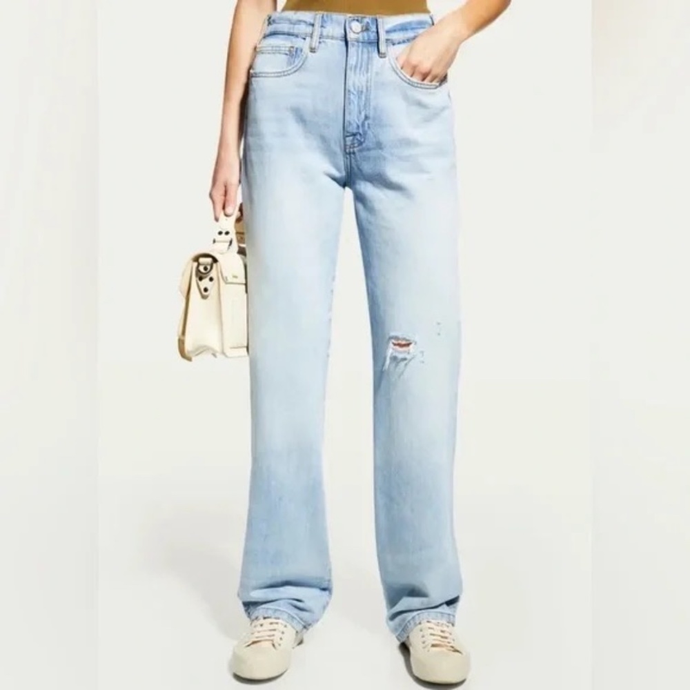 Frame Le Jane High Rise Straight Leg Denim Jeans Winslow Size 31 - NWT